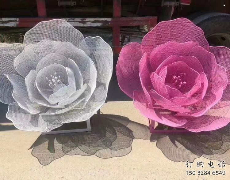 玫瑰花雕塑提供，街头雕塑，庭院镂空玫瑰花雕塑优价