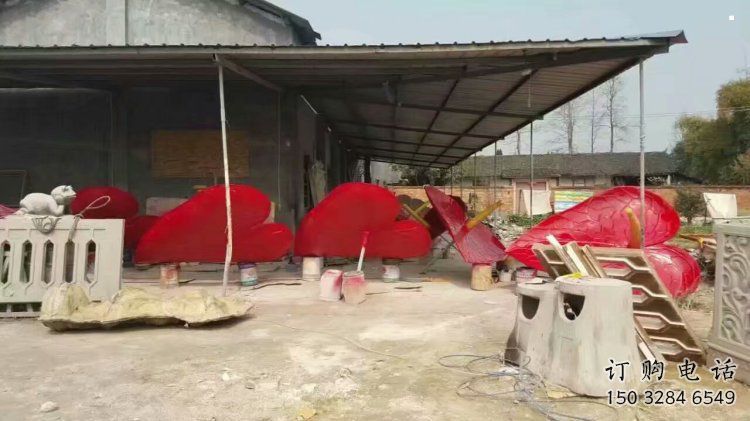 烤漆喇叭花雕塑 烤漆喇叭花雕塑
