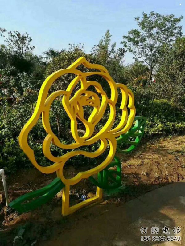房地产月季花雕塑 房地产月季花雕塑