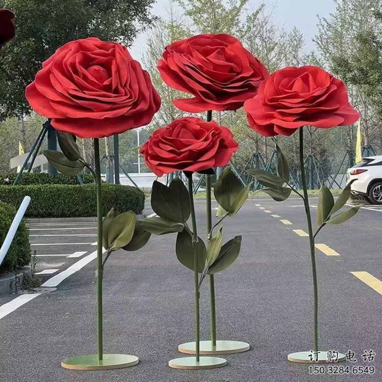 庭院月季花雕塑 庭院月季花雕塑