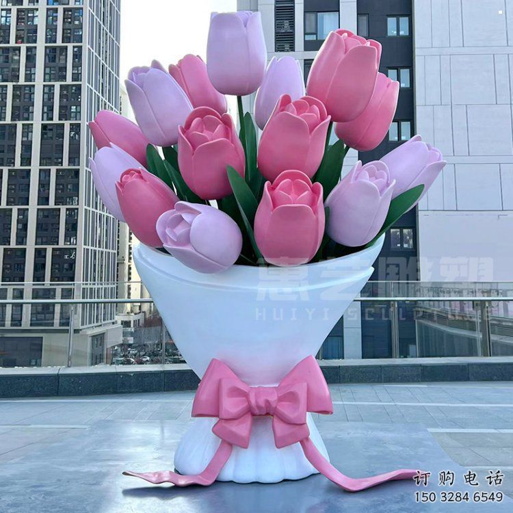 花朵雕塑生产,城区小品,郁金香花朵雕塑标准 花朵雕塑生产,城区小品,郁金香花朵雕塑标准