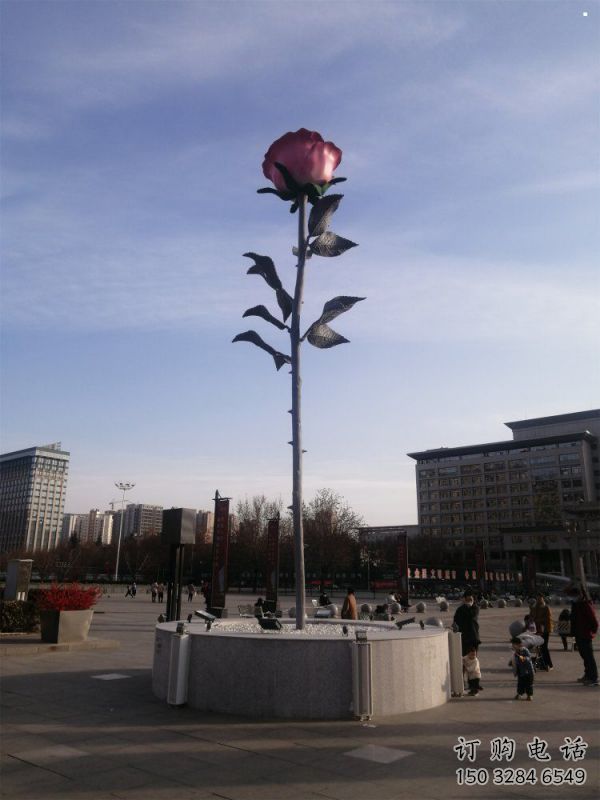 花朵月季雕塑承接,街景小品,月季花朵雕塑标志订做 花朵月季雕塑承接,街景小品,月季花朵雕塑标志订做