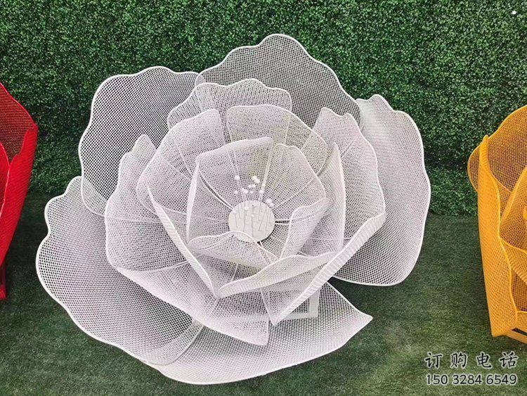 牡丹花雕塑标准，广场系列，户外镂空牡丹花雕塑指用