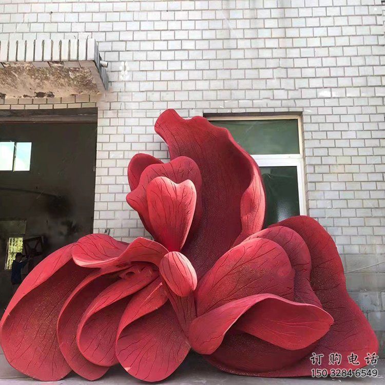 牡丹花雕塑供需，透雕系列，不锈钢牡丹花雕塑制造商