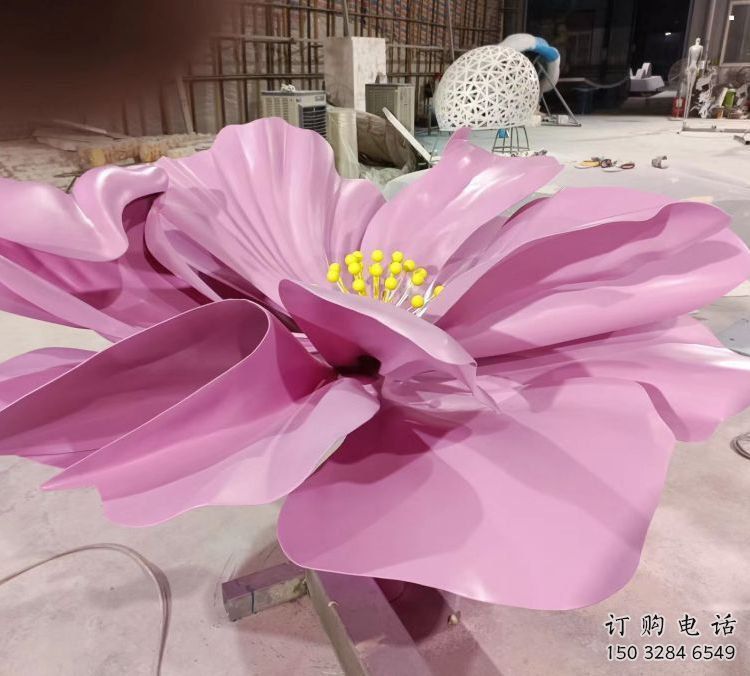 牡丹花雕塑通用，花园小品，不锈钢牡丹花雕塑厂家优价