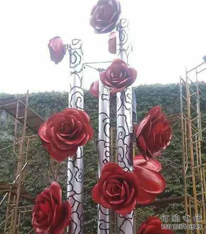 牡丹花雕塑厂家，广场系列，牡丹花花朵雕塑定价