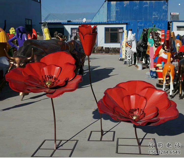 风车花雕塑工厂标准，多彩艺术，不锈钢风车花雕塑供应