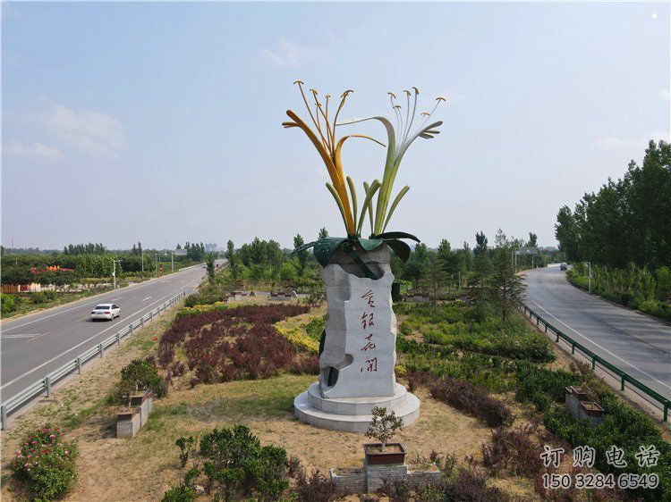 金银花雕塑生产商,街头艺术,不锈钢金银花雕塑厂家 金银花雕塑生产商,街头艺术,不锈钢金银花雕塑厂家