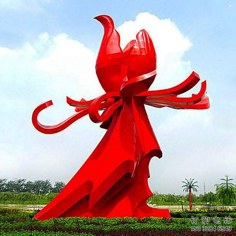 石榴花雕塑承接，广场雕塑，不锈钢石榴花雕塑定制