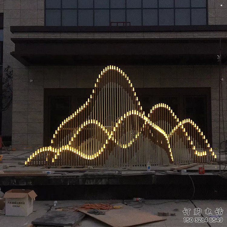 房地产假山雕塑，仿古景观雕塑，喷砂制造