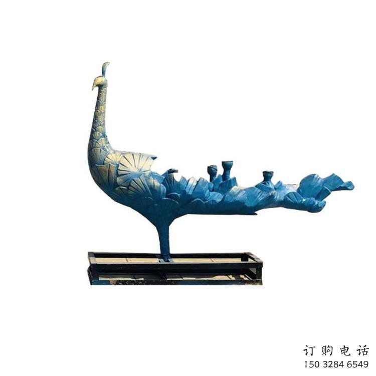 彩绘孔雀雕塑供求，景区案例，景观仿古孔雀雕塑精选 