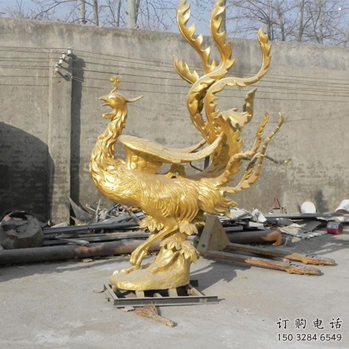 孔雀雕塑订做，景区案例，艺术铜孔雀雕塑定制厂家