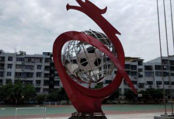 地球仪雕塑制造商，小区摆件，白钢地球仪喷泉雕塑提供