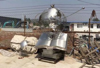 地球仪雕塑展品，小区雕塑，书籍地球仪雕塑制作精选