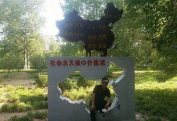 地图雕塑订做，城市雕塑，不锈钢地图雕塑制造厂家