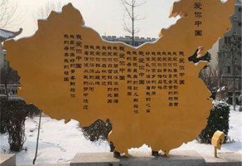地图雕塑订做，城市装饰，不锈钢地图雕塑厂家
