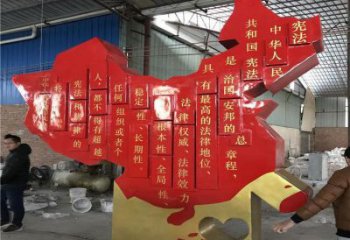 地图雕塑制作，陆地摆件，不锈钢地图雕塑制造厂家