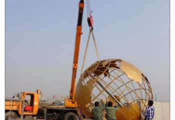地球仪雕塑标准，彩钢制作，烤漆地球仪雕塑厂家优价