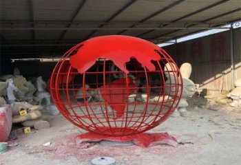 地球仪雕塑制造商，城区小品，烤漆地球仪雕塑制作厂家