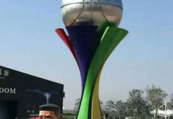 地球仪雕塑精品，景观雕塑，不锈钢手托地球仪雕塑生产商
