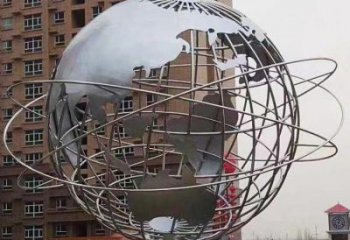 地球仪雕塑点击，景观雕塑，现代地球仪雕塑厂家