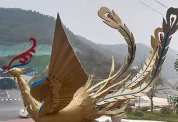 凤凰雕塑生产商，街头艺术，艺术发光凤凰雕塑精选