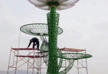 荷花雕塑优选，室外雕塑，彩绘荷花雕塑优选
