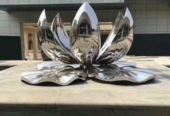 荷花雕塑提供，镜面艺术，中式镜面荷花雕塑通用