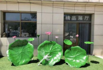 荷叶雕塑通用，陆地摆件，各类仿真荷叶雕塑点击
