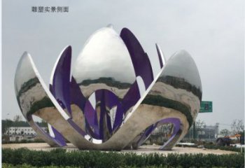 几何莲花雕塑