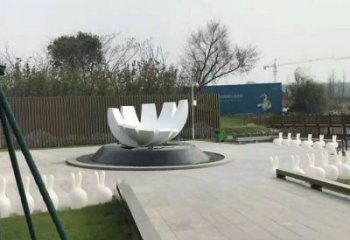 莲花雕塑生产厂家，城市装饰，几何莲花雕塑选定