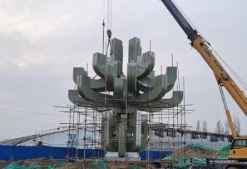 莲花雕塑选用，锻造工艺，几何莲花雕塑标准厂家