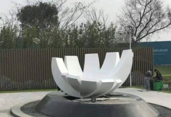 中式莲花雕塑