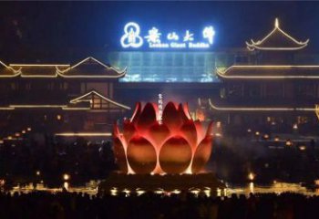 莲花雕塑定做，公园小品，不锈钢莲花喷泉雕塑供应