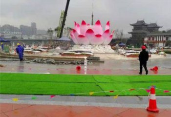 莲花雕塑特供，美陈雕塑，莲花喷泉雕塑定制厂家