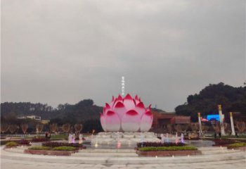 莲花雕塑展品，花园小品，水景莲花喷泉雕塑优选