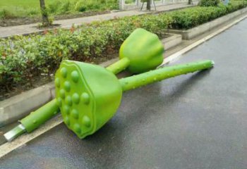 大门口莲藕雕塑