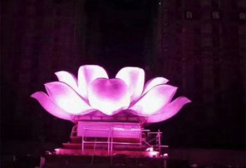 镂空莲花雕塑精选，陆地摆件，各类灯光莲花雕塑厂家
