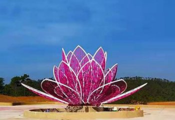 镂空莲花雕塑选用，酒店摆件，灯光莲花雕塑工厂精选