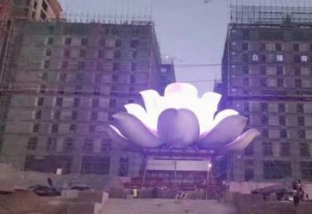 镂空莲花雕塑专供，锻造工艺，灯光莲花雕塑生产厂家