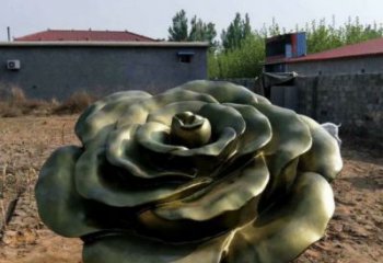玫瑰花雕塑定做，广场系列，玻璃钢玫瑰花雕塑制作厂家