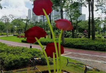 农村玫瑰雕塑