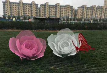 镂空玫瑰花雕塑精选，广场系列，镂空玫瑰花雕塑承接