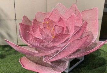 玫瑰花雕塑厂家，钢管组合，烤漆镂空玫瑰花雕塑定做