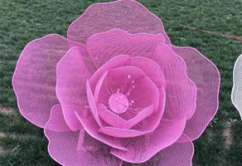 玫瑰花雕塑观赏型，花园小品，景观镂空玫瑰花雕塑精选