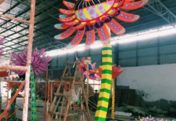 太阳花雕塑承接，城市装饰，大型太阳花雕塑生产商