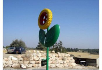 太阳花雕塑供应，花园小品，户外太阳花雕塑展品