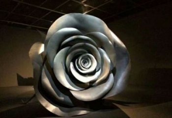 月季花雕塑优选，白钢构件，景观不锈钢月季花雕塑工程