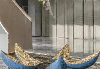 制造花瓣雕塑厂家，美陈组合，不锈钢花瓣雕塑制作厂家