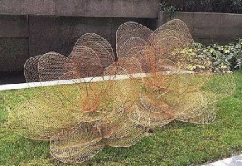 花朵雕塑选用，景区案例，镂空花朵雕塑厂家通用